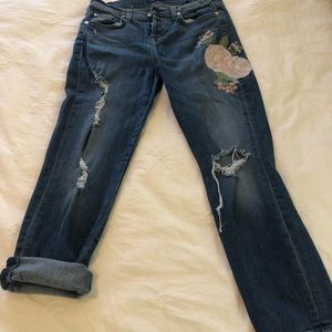 7 for all Mankind Embroidered denim size 25